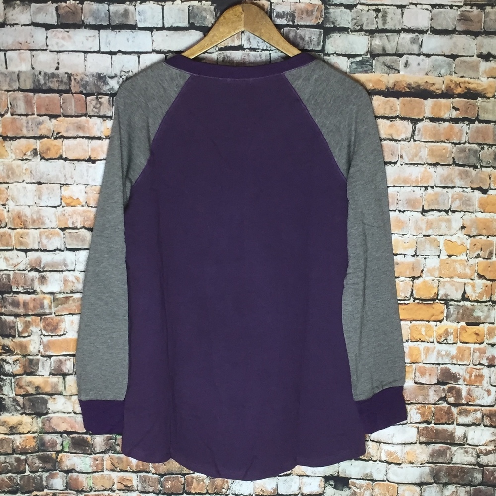 (NWT)  Pink Lotus Long Sleeve Soft Raglan Top - Picture 2 of 5